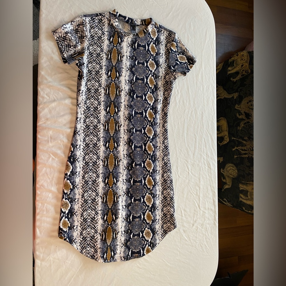 Small petite snake print dress